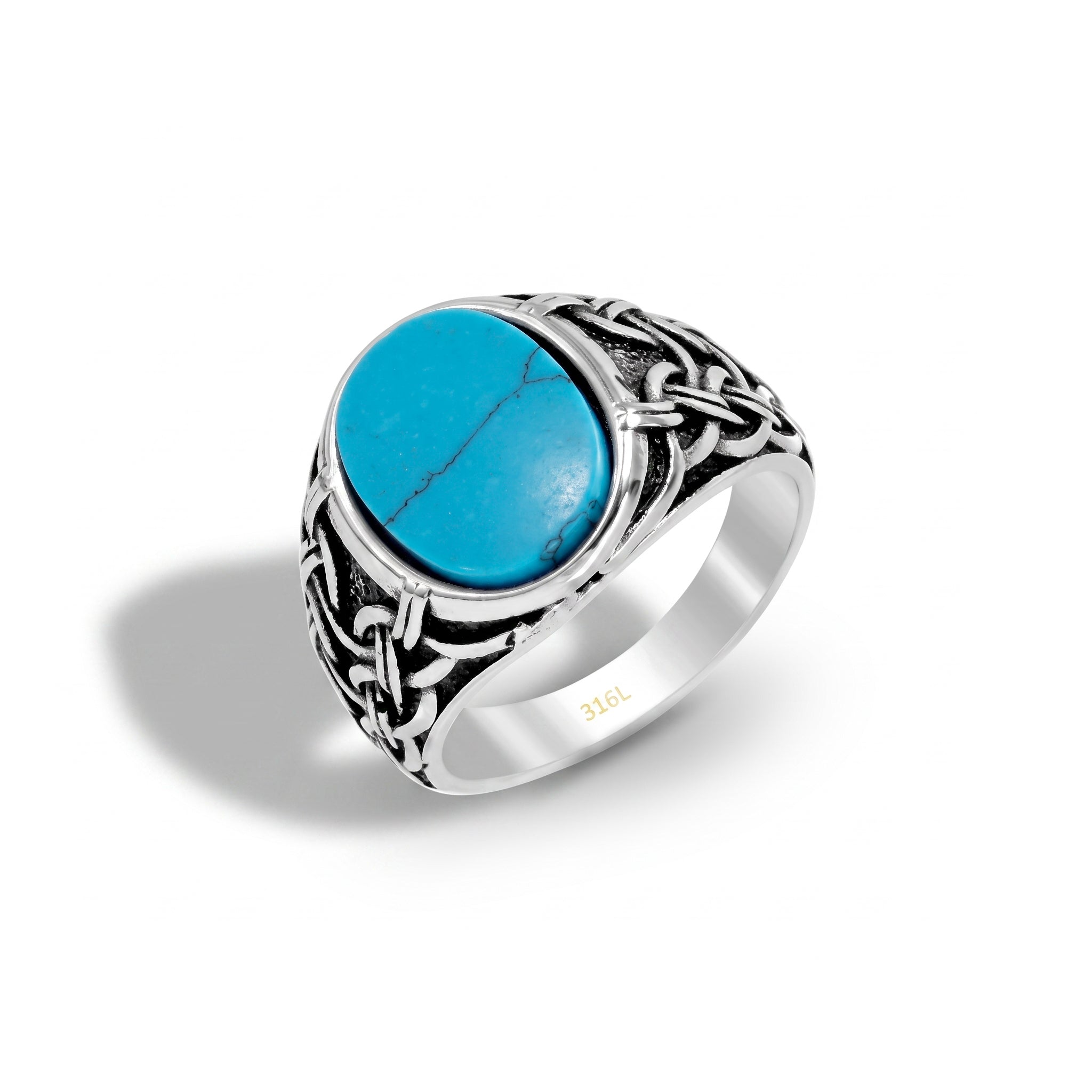 ANELLO INTRECCIO BLUE STONE SILVER