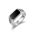 ANELLO RECTANGULAR STONE SILVER