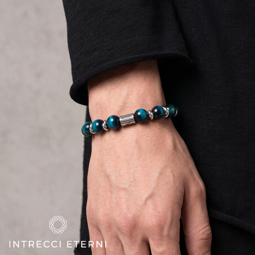 BRACCIALE PIETRE MERAK SILVER/BLUE