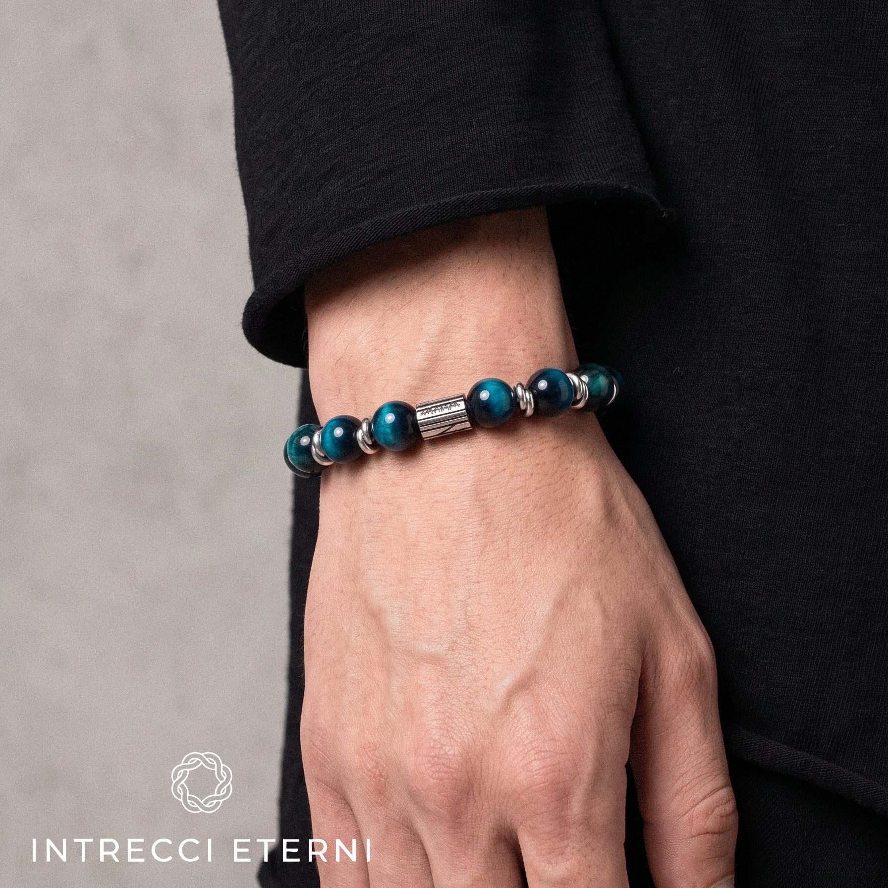 BRACCIALE PIETRE MERAK SILVER/BLUE