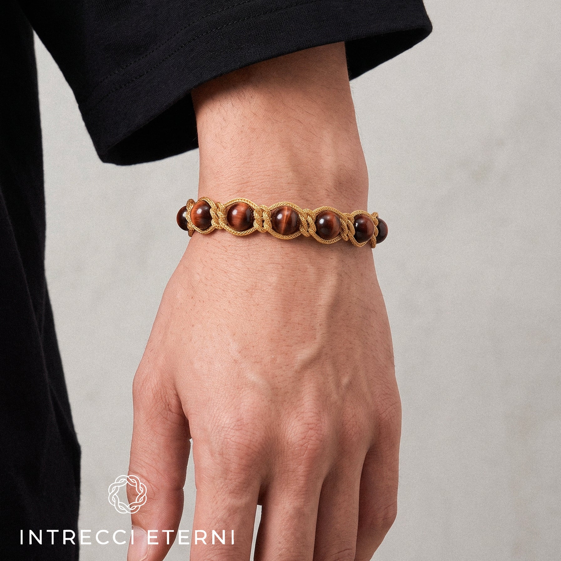 BRACCIALE PIETRE SIRIO GOLD/RED