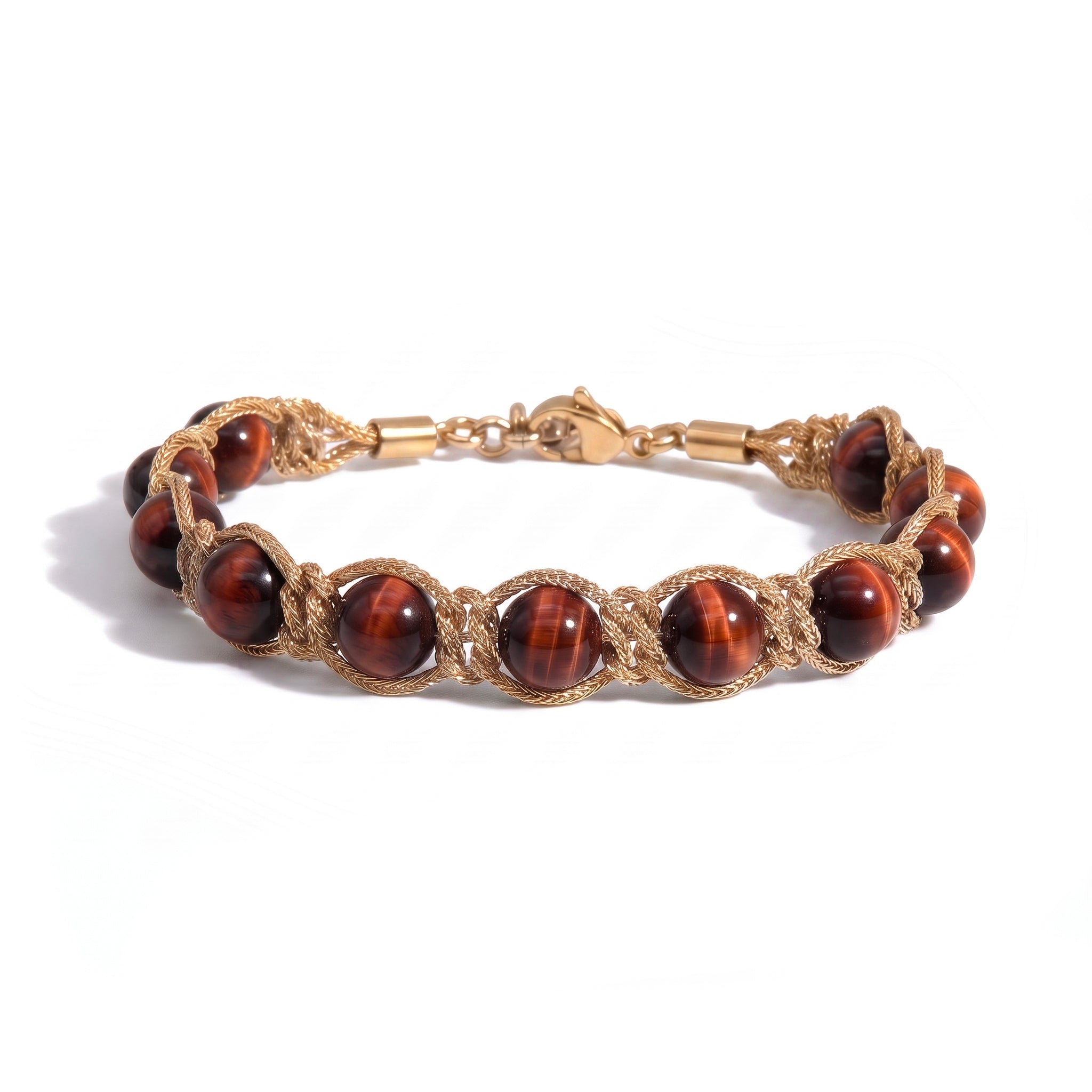 BRACCIALE PIETRE SIRIO GOLD/RED