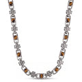 COLLANA PIETRE IZAR SILVER/BROWN