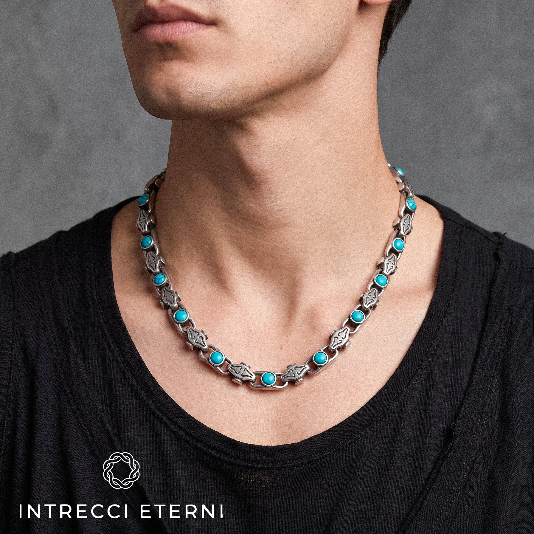 COLLANA PIETRE IZAR SILVER/BLUE