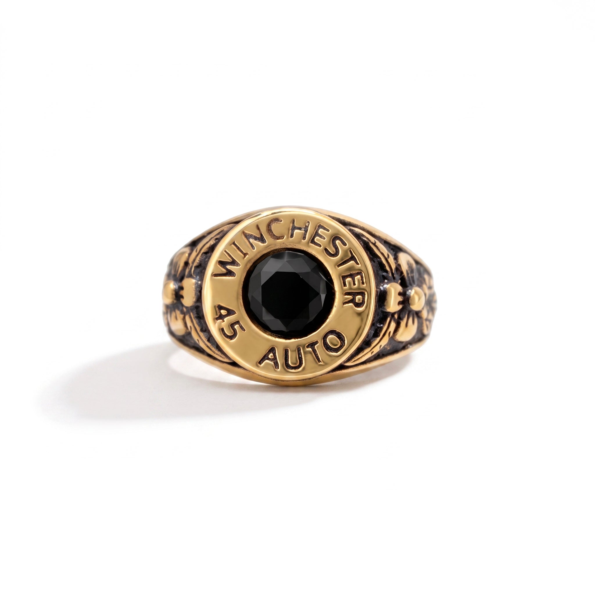 ANELLO FLOWER STONE GOLD/BLACK