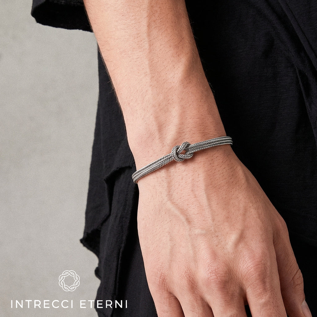 BRACCIALE INTRECCIO INFINITY SILVER