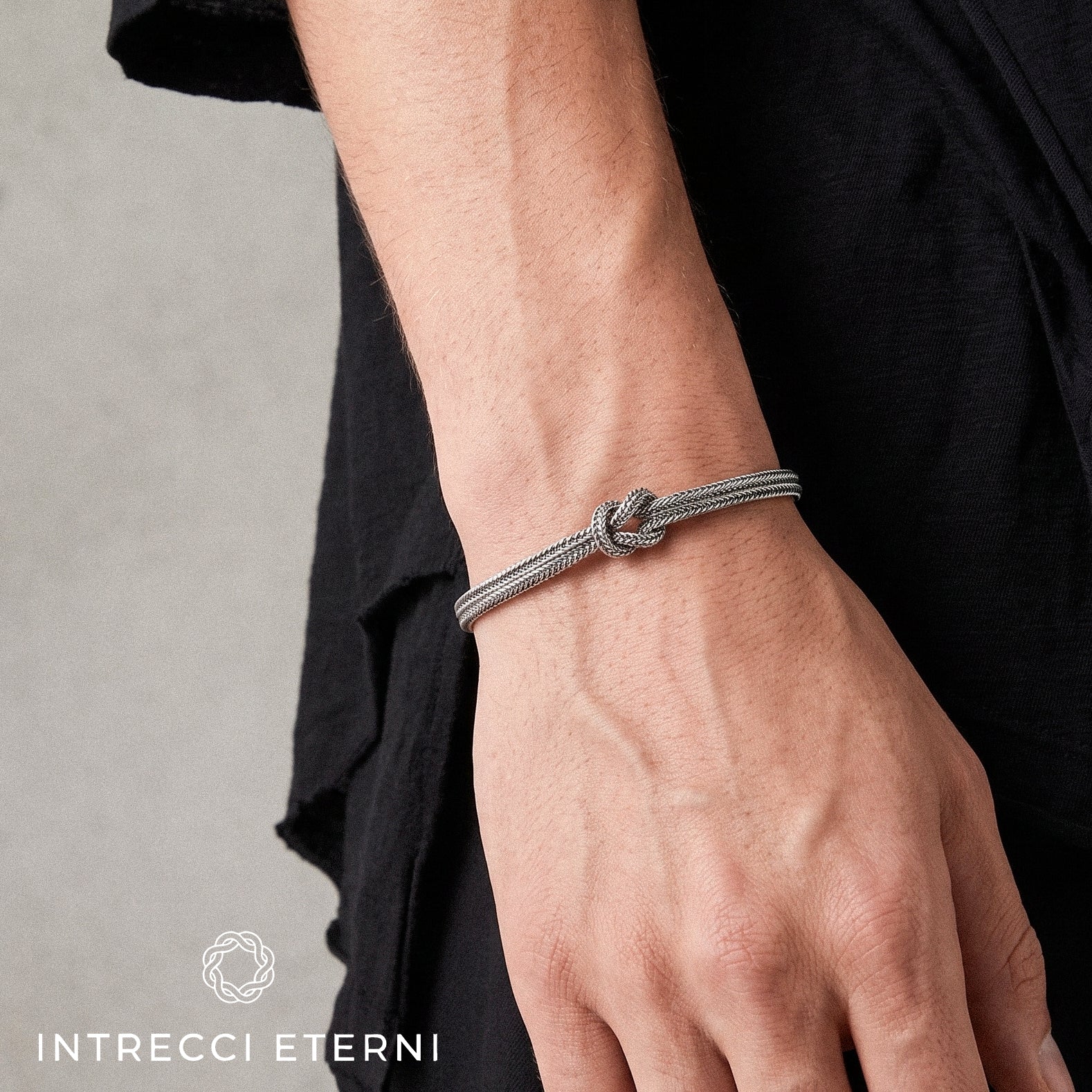 BRACCIALE INTRECCIO INFINITY SILVER