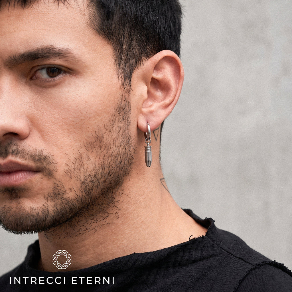 ORECCHINO BULLET SILVER
