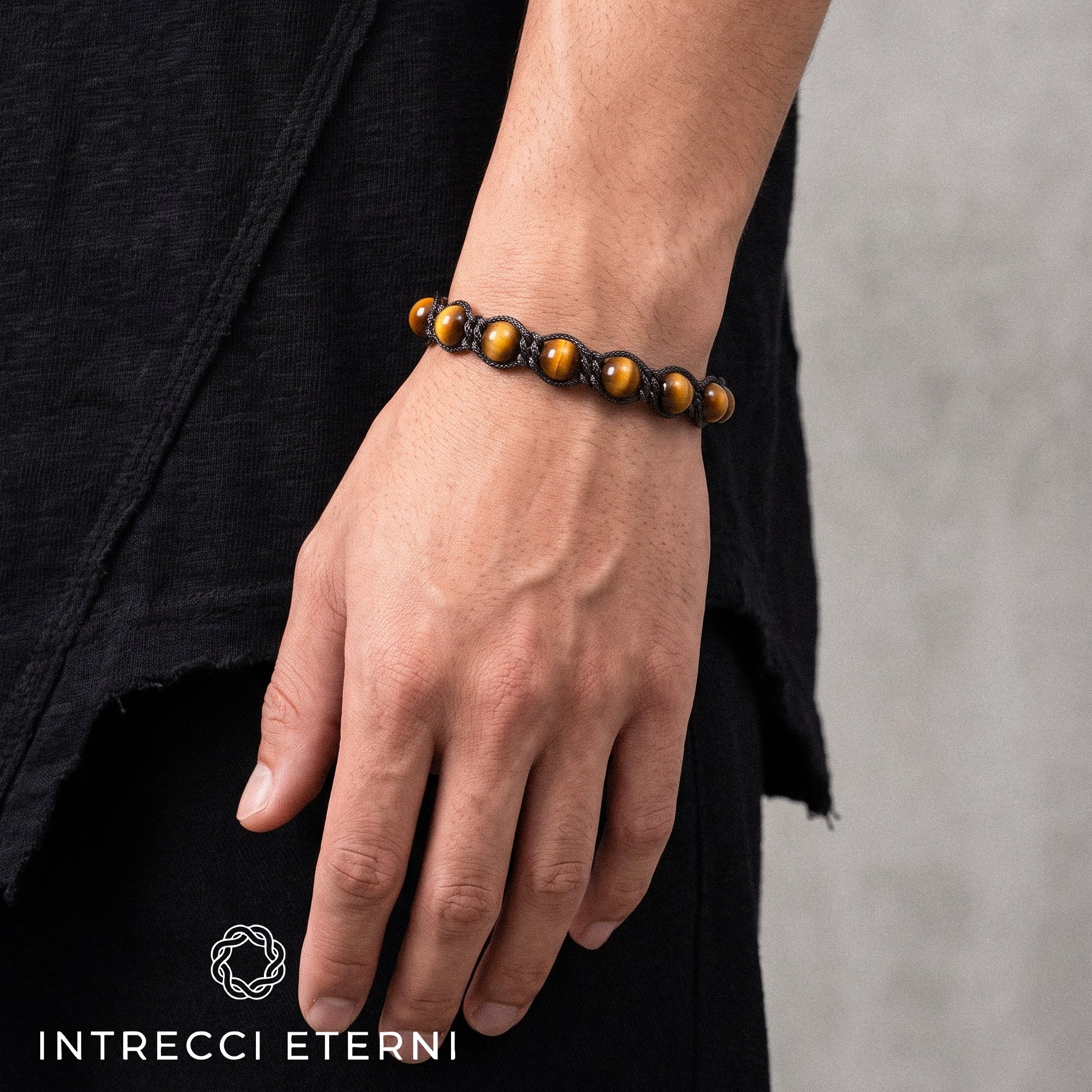 BRACCIALE PIETRE SIRIO BLACK/YELLOW
