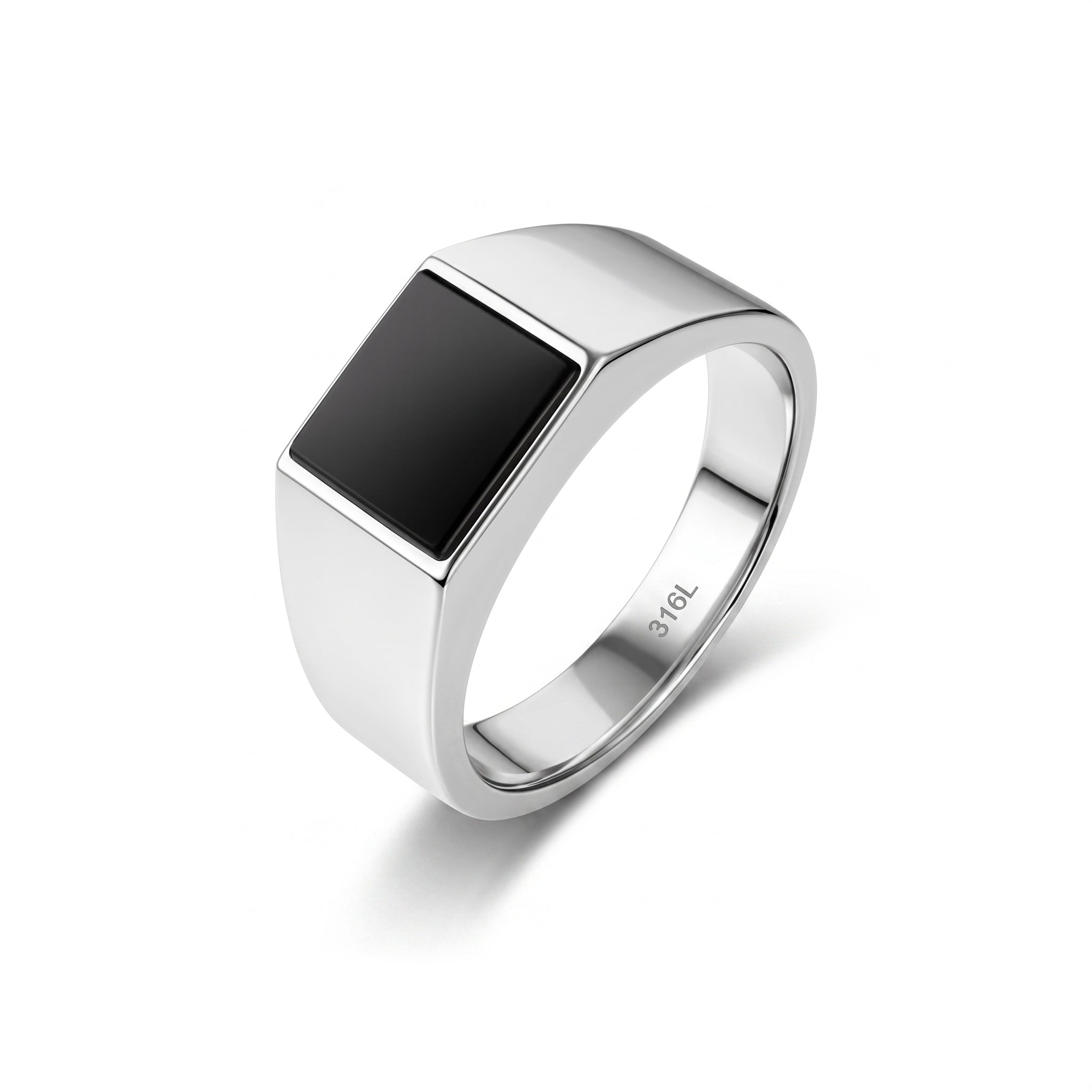ANELLO SMOOTH STONE SILVER/BLACK