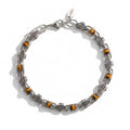 BRACCIALE PIETRE IZAR SILVER/BROWN