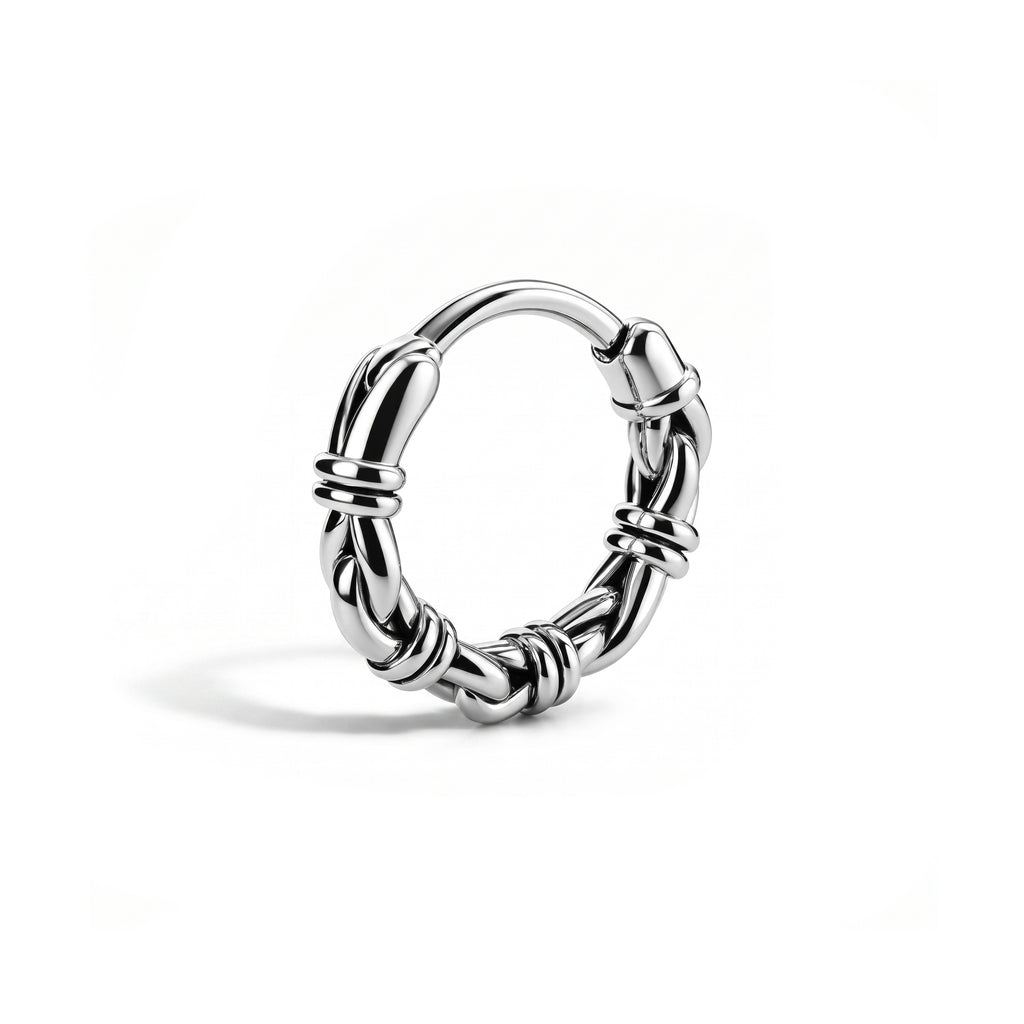 ORECCHINO SPINE SILVER