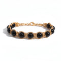 BRACCIALE PIETRE SIRIO GOLD/BLACK