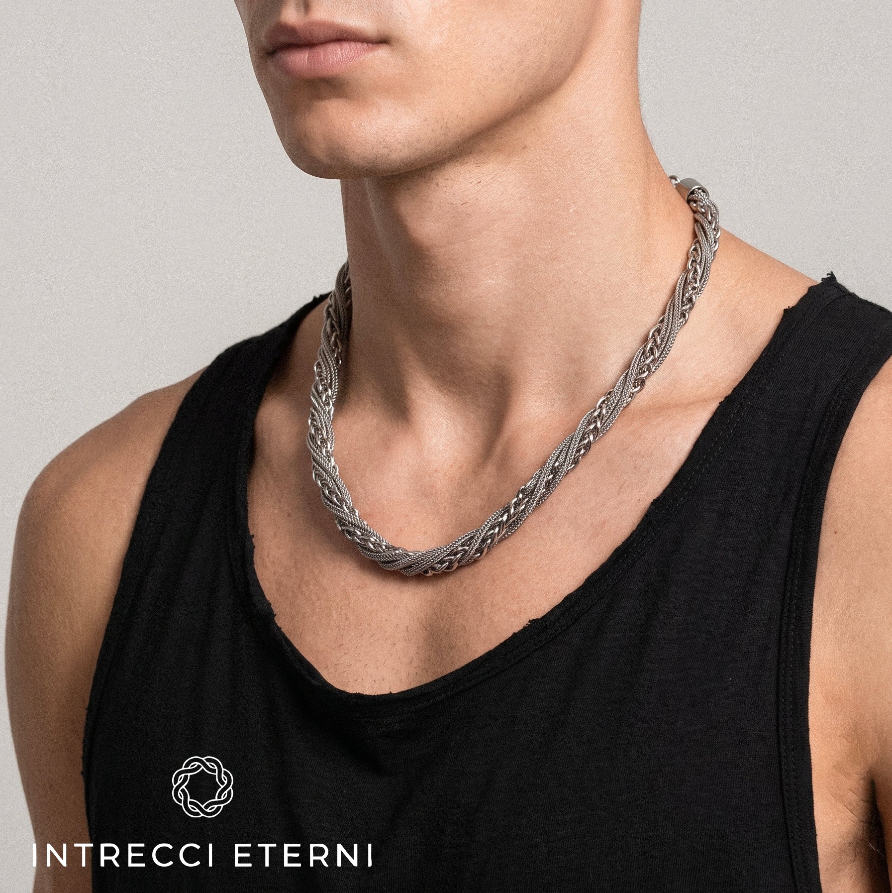 COLLANA INTRECCIO URANO SILVER