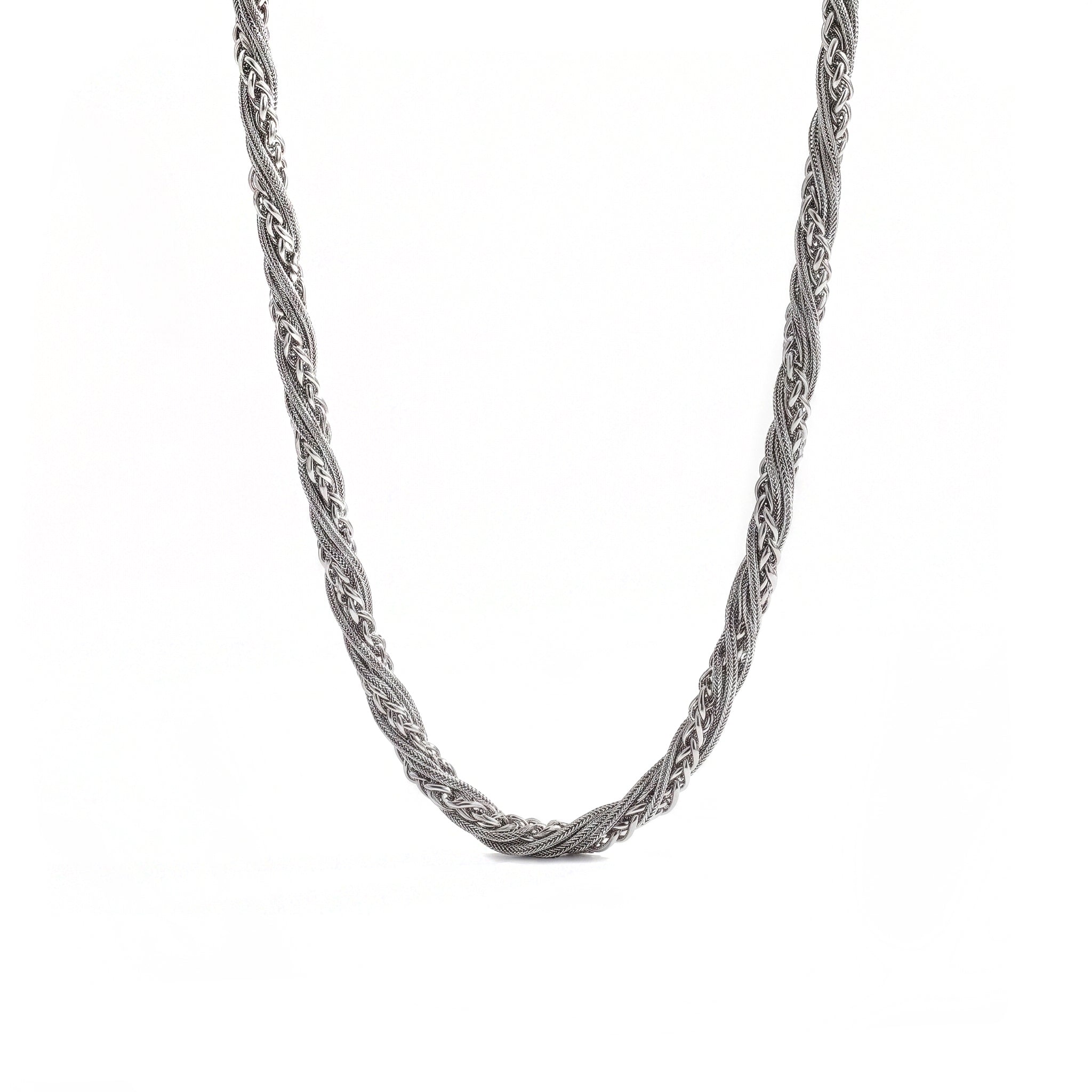 COLLANA INTRECCIO URANO SILVER