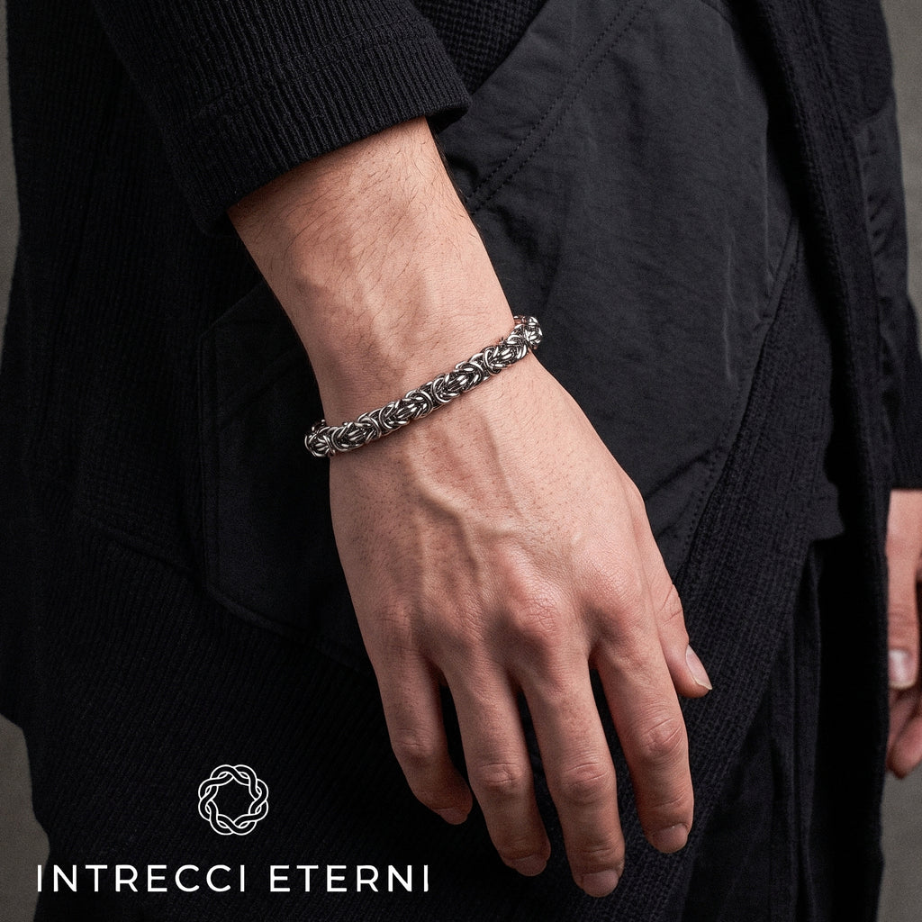 BRACCIALE INTRECCIO NETTUNO  SILVER