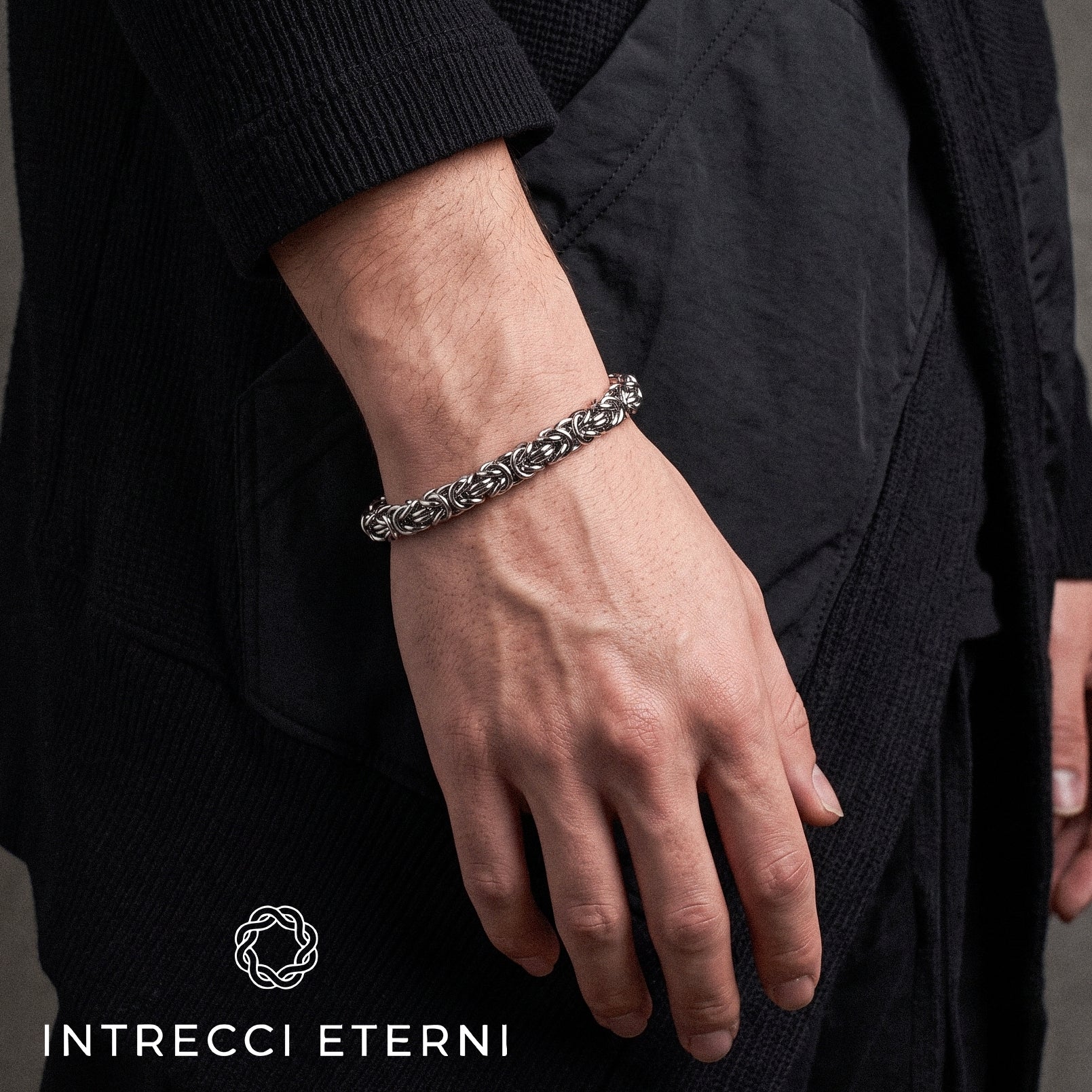 BRACCIALE INTRECCIO NETTUNO  SILVER