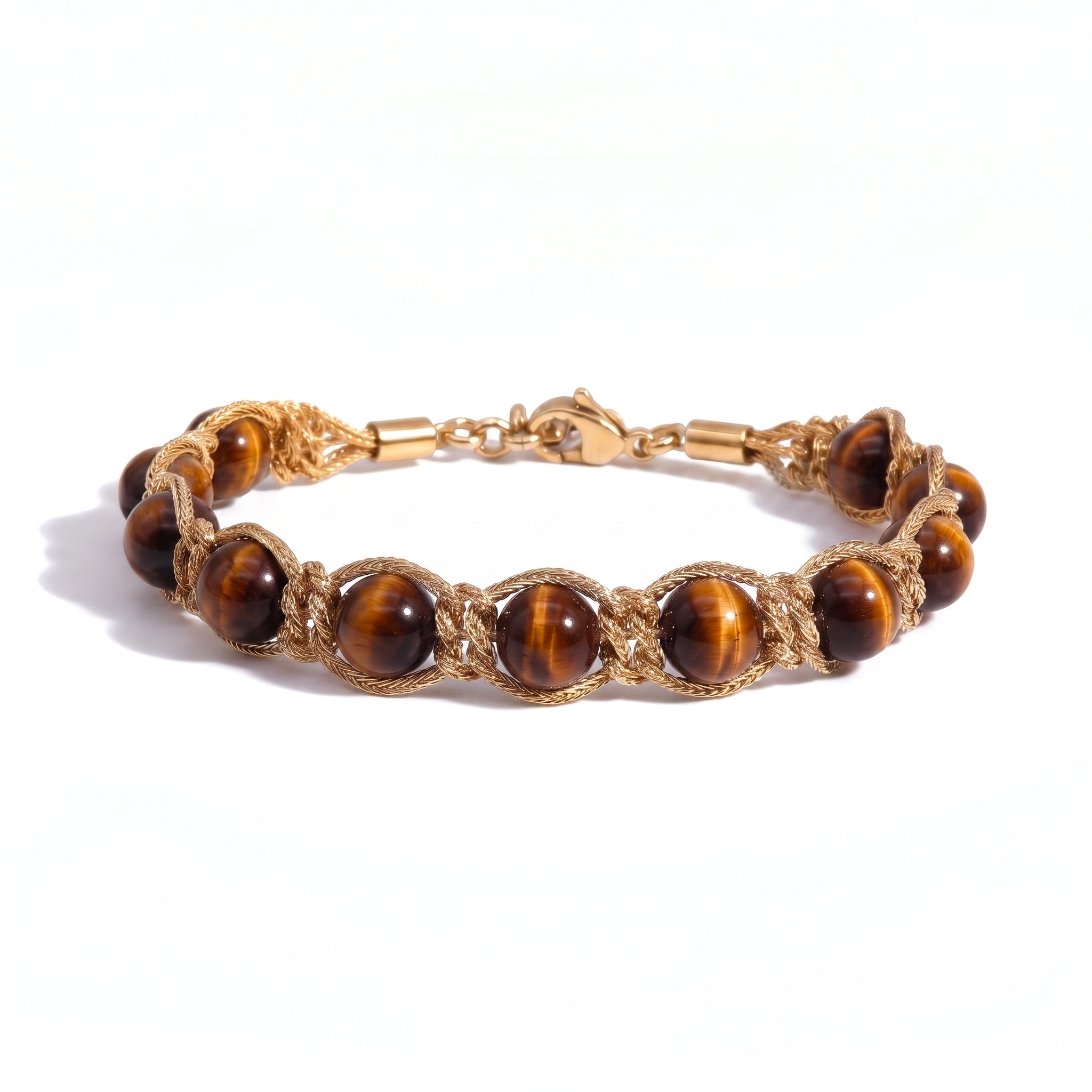 BRACCIALE PIETRE SIRIO GOLD/BROWN