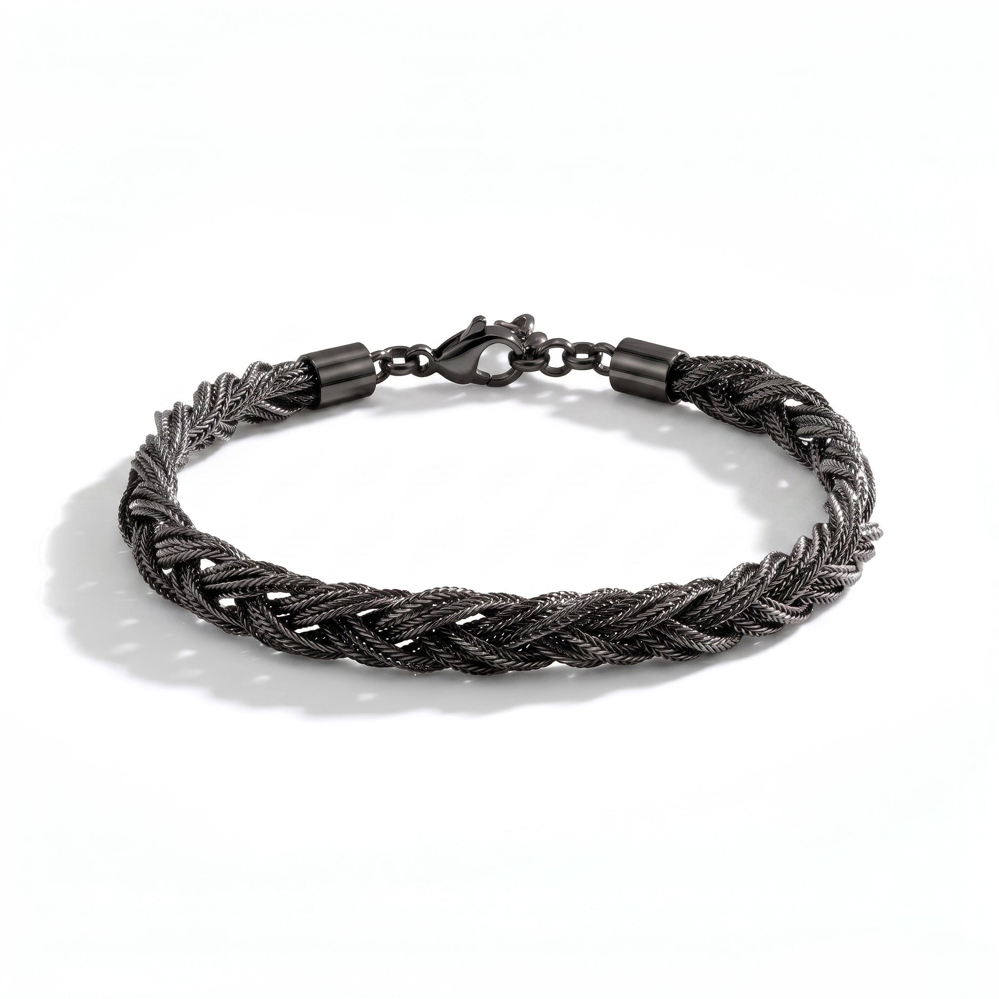 BRACCIALE INTRECCIO  SATURNO BLACK