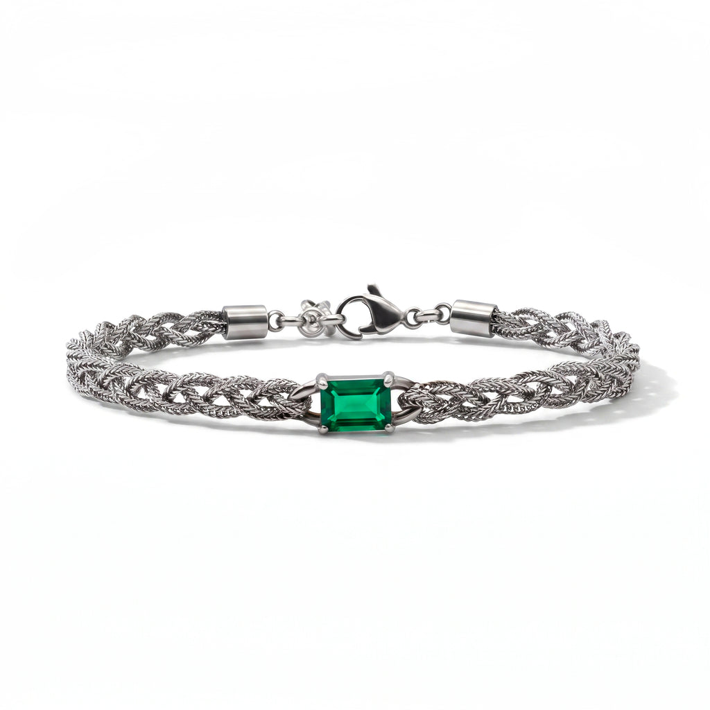 BRACCIALE PIETRA NEREIDE SILVER/ GREEN