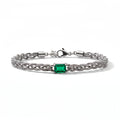 BRACCIALE PIETRA NEREIDE SILVER/ GREEN