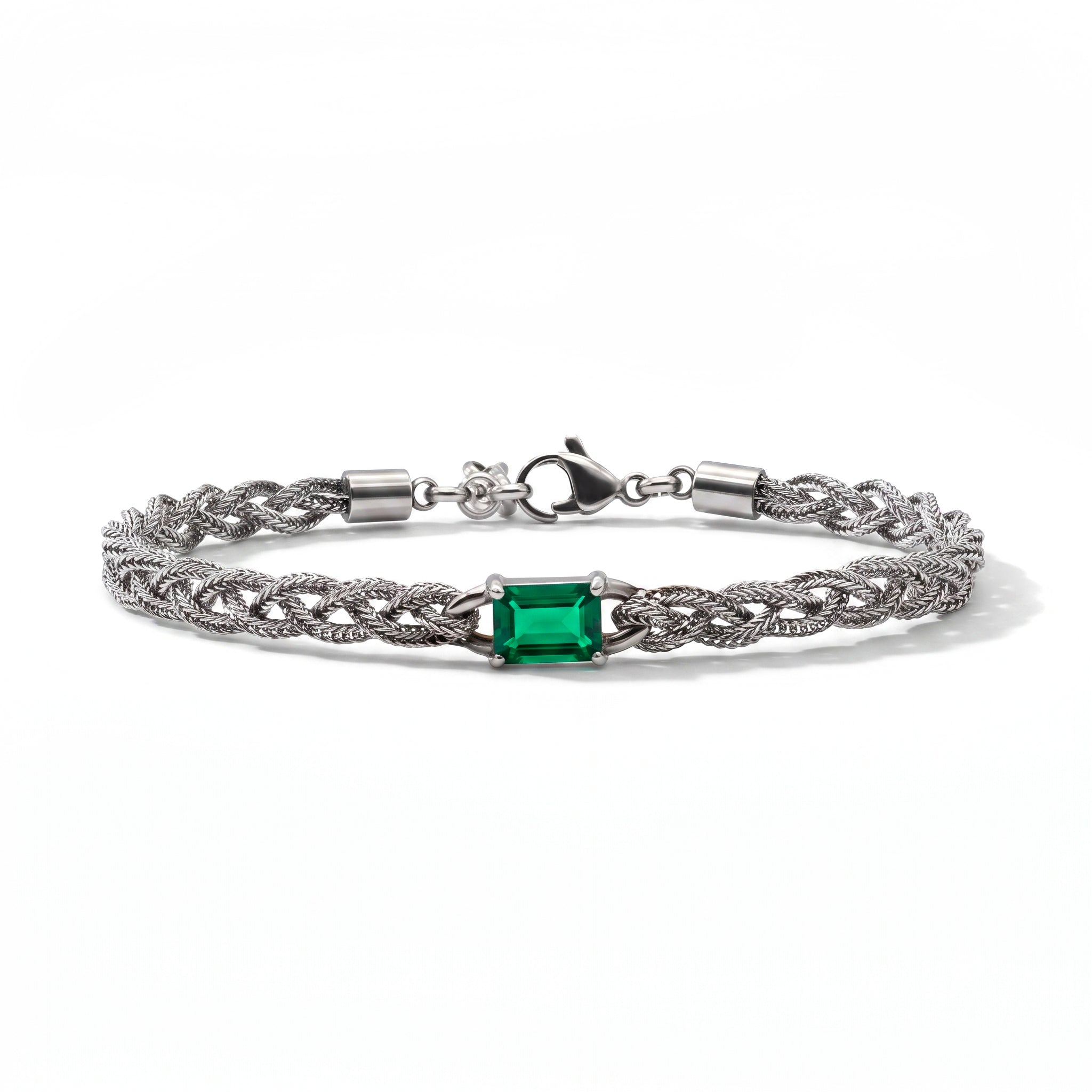 BRACCIALE PIETRA NEREIDE SILVER/ GREEN