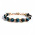 BRACCIALE PIETRE SIRIO GOLD/ BLUE