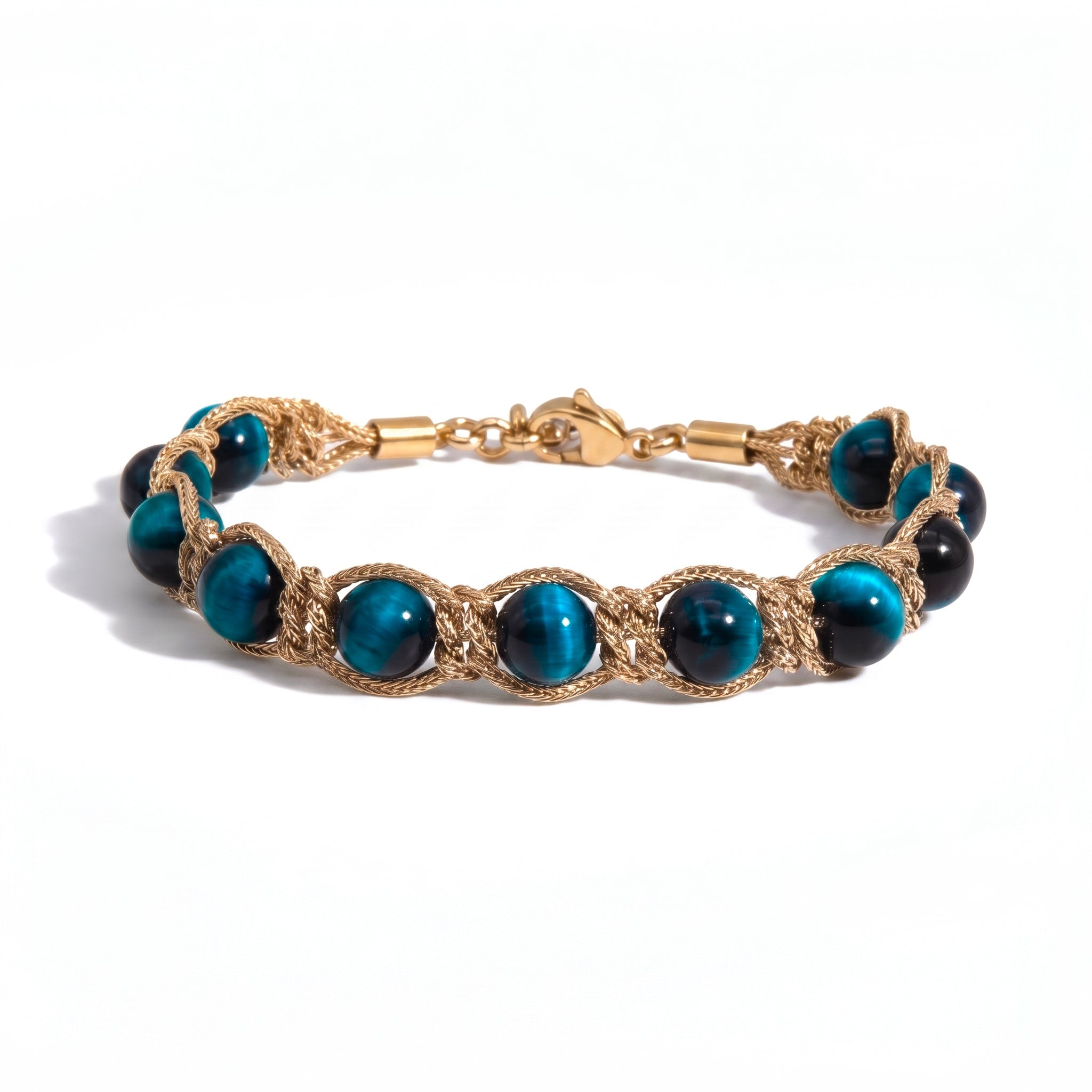 BRACCIALE PIETRE SIRIO GOLD/ BLUE