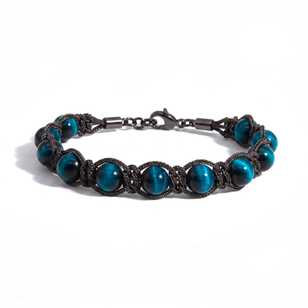 BRACCIALE PIETRE SIRIO BLACK/BLUE