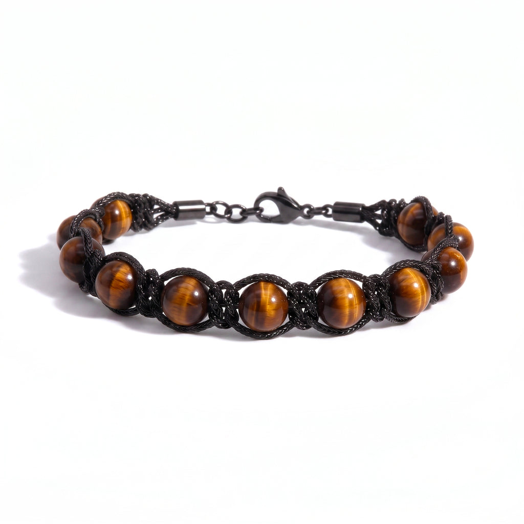 BRACCIALE PIETRE SIRIO BLACK/BROWN
