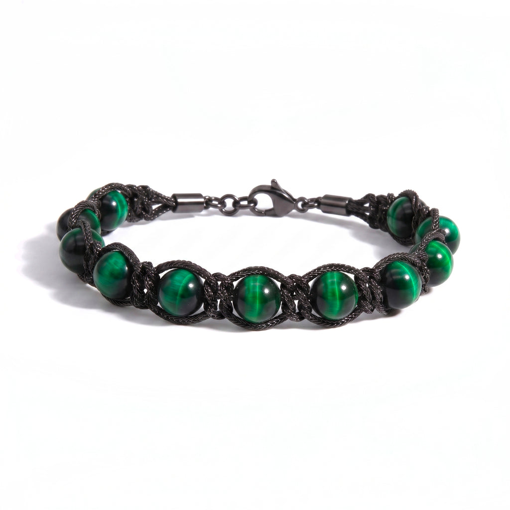 BRACCIALE PIETRE SIRIO BLACK/GREEN