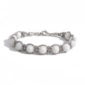 BRACCIALE PIETRE SIRIO SILVER/WHITE