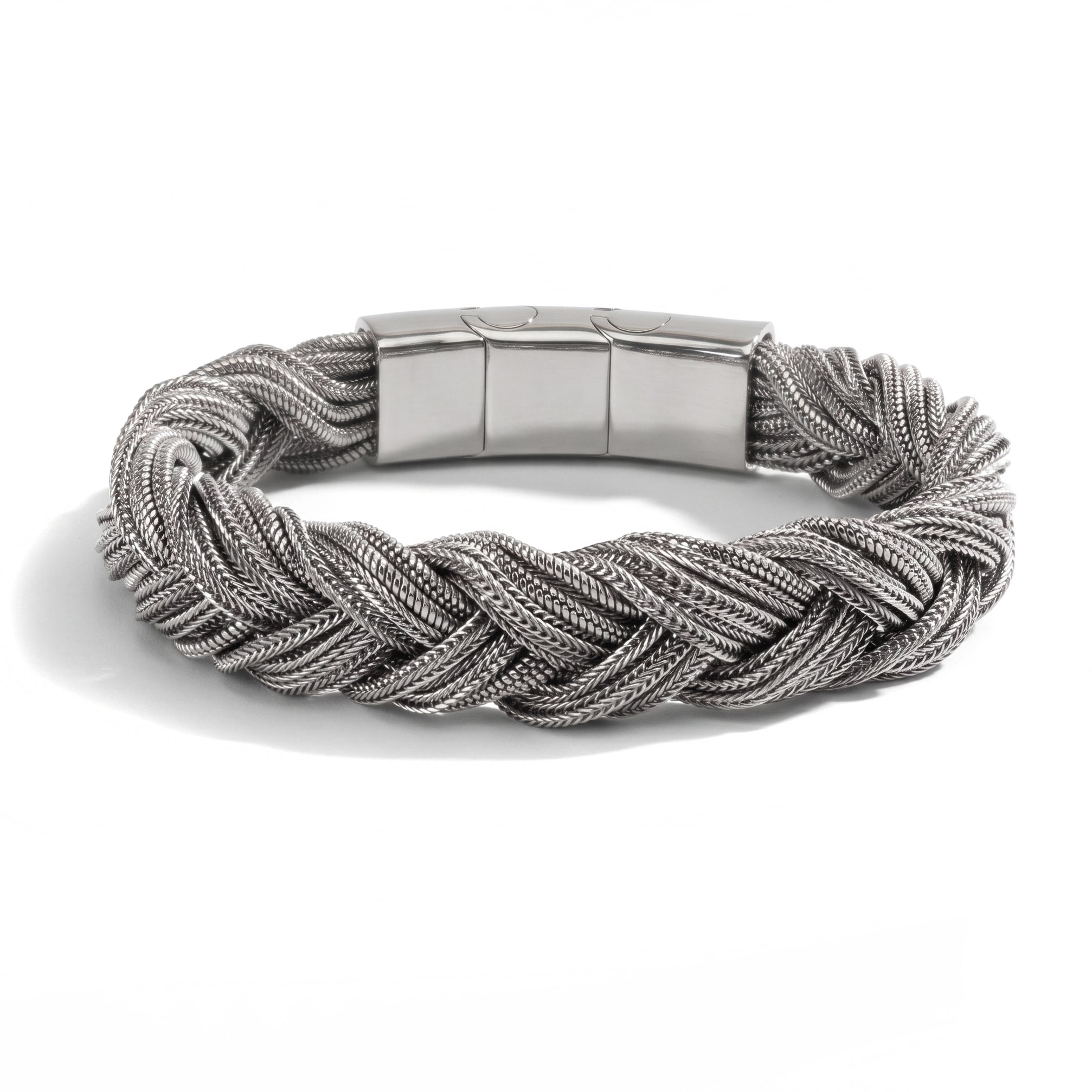 BRACCIALE INTRECCIO MERCURIO SILVER