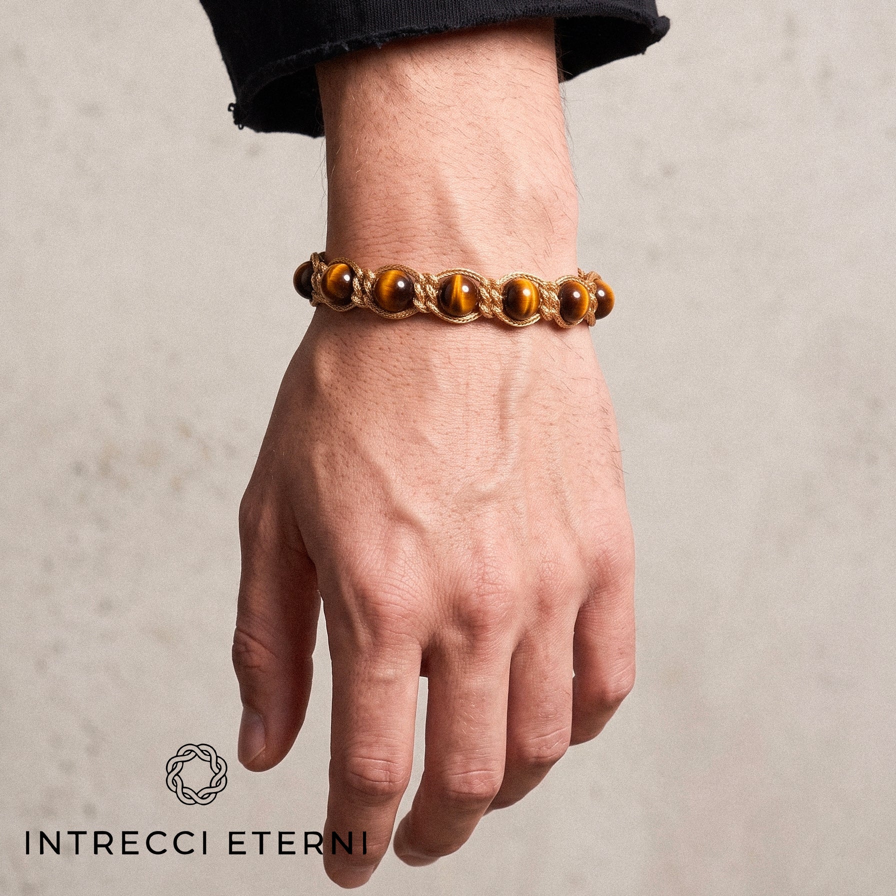 BRACCIALE PIETRE SIRIO GOLD/BROWN