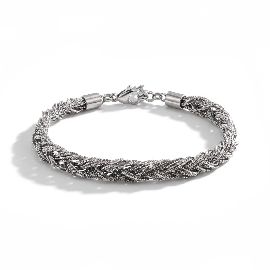 BRACCIALE INTRECCIO SATURNO SILVER