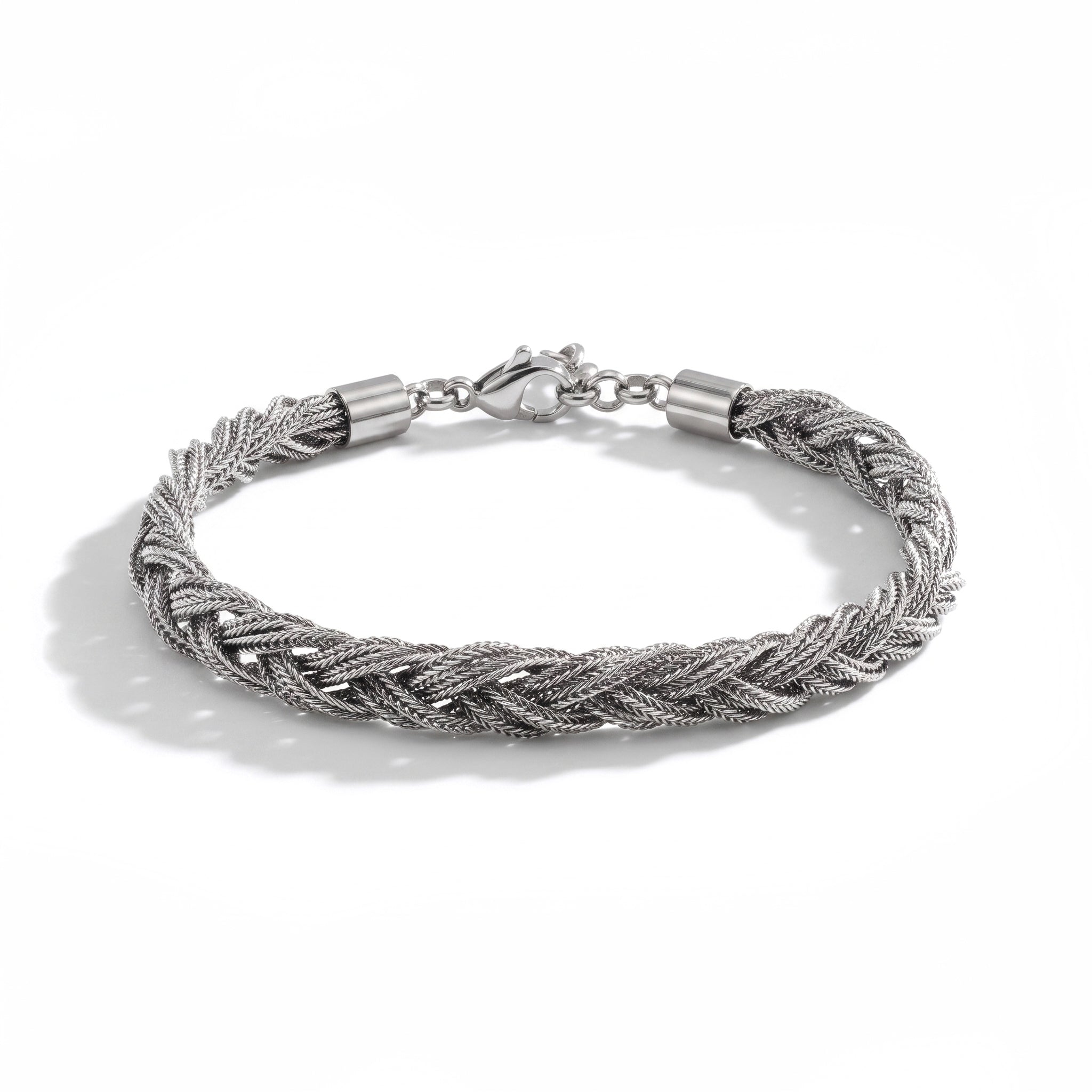 BRACCIALE INTRECCIO SATURNO SILVER