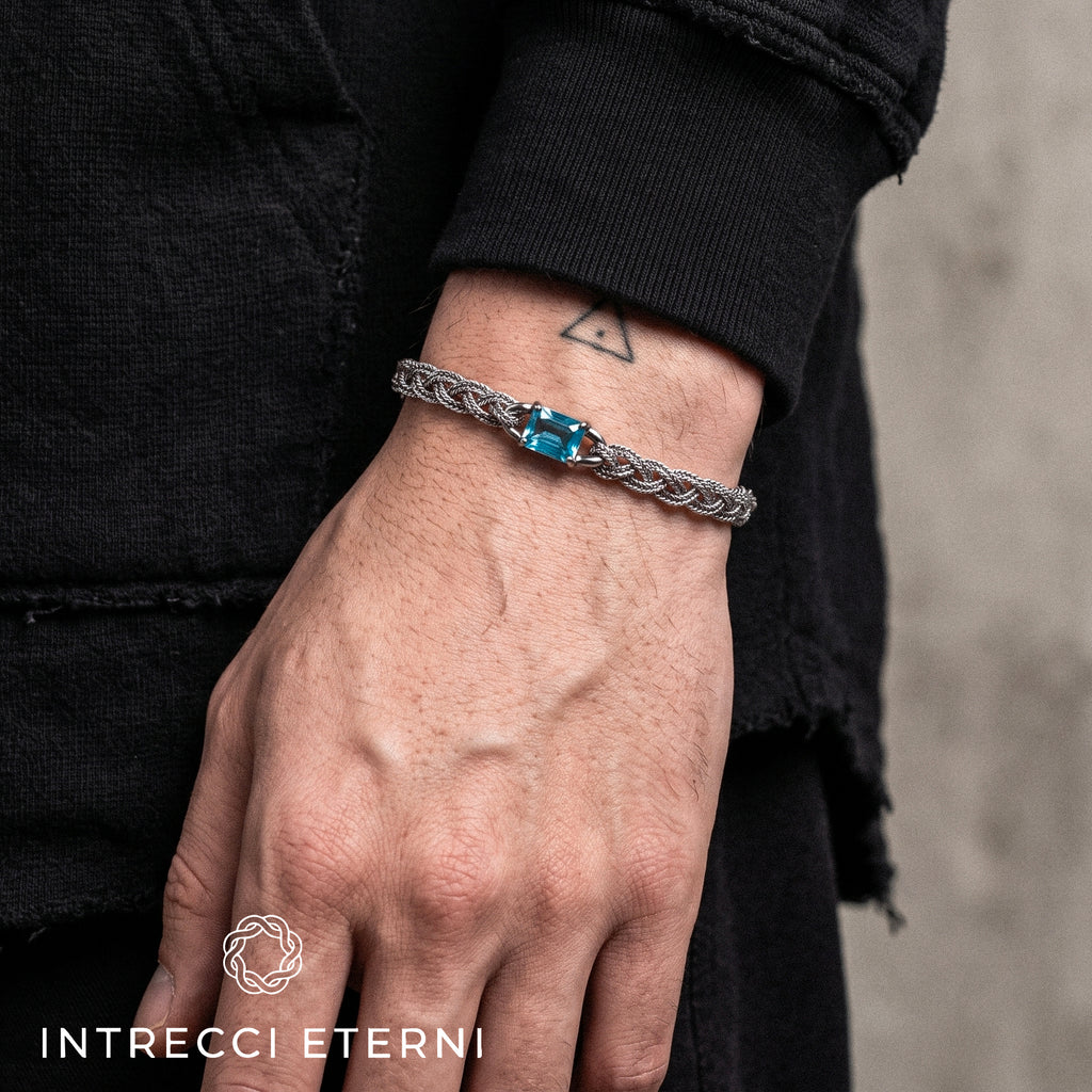 BRACCIALE PIETRA NEREIDE SILVER/ CRYSTAL