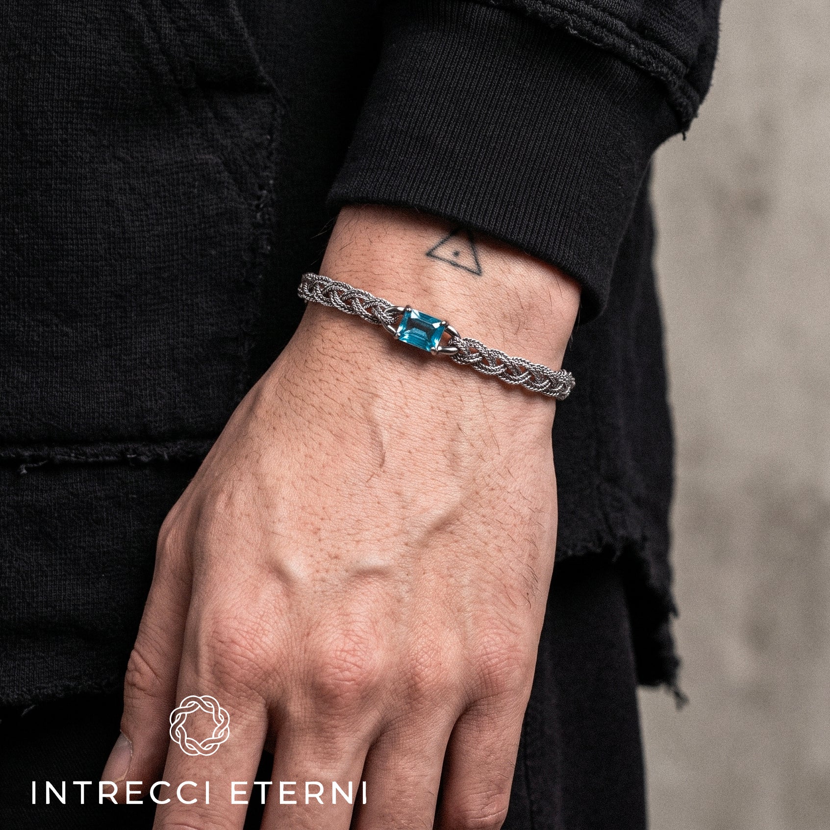 BRACCIALE PIETRA NEREIDE SILVER/ BLUE