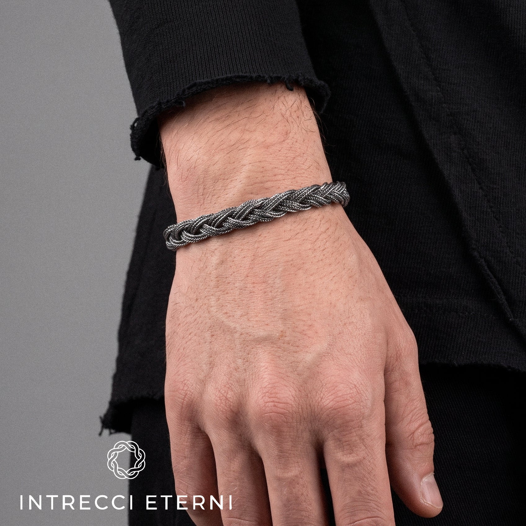 BRACCIALE INTRECCIO SATURNO SILVER