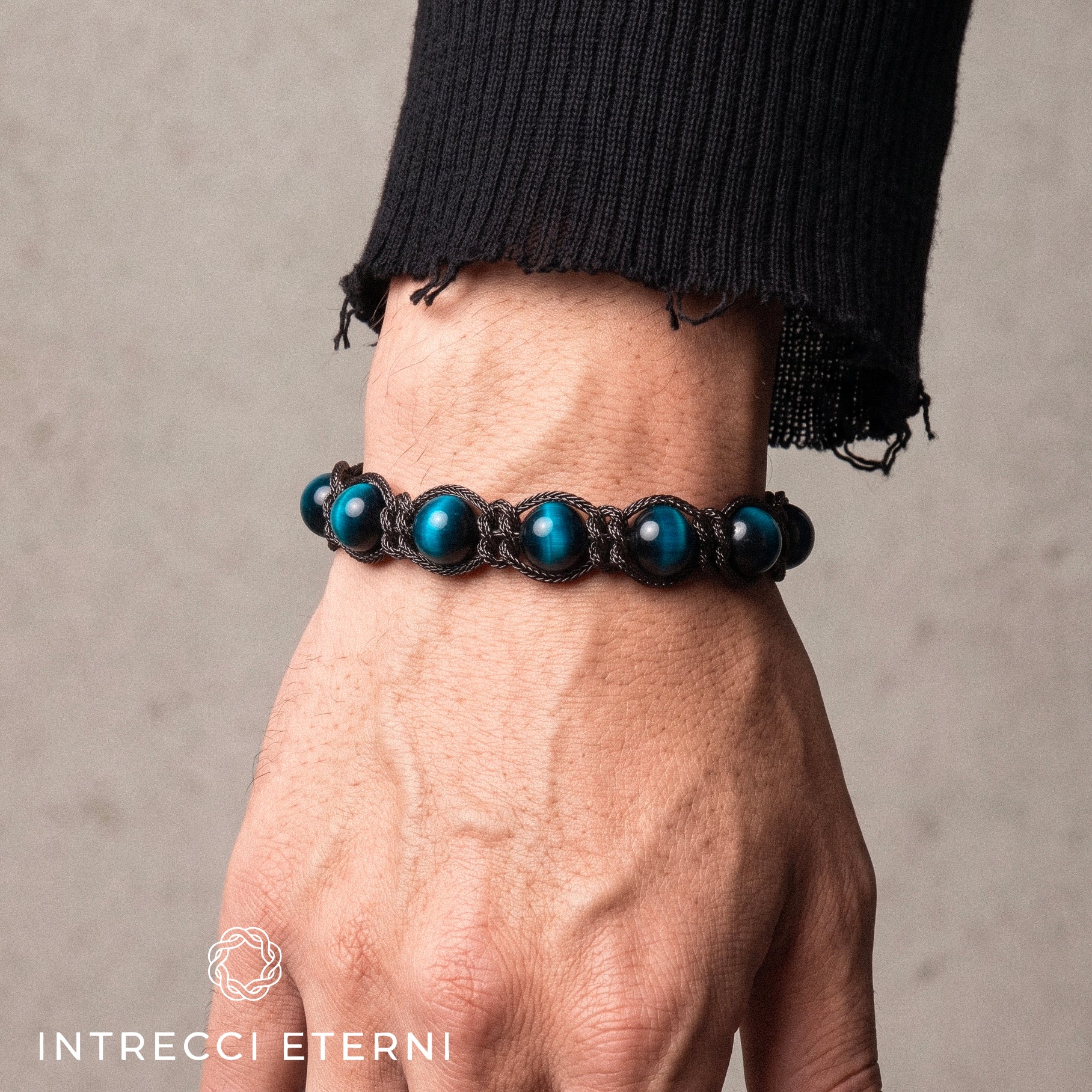 BRACCIALE PIETRE SIRIO BLACK/BLUE