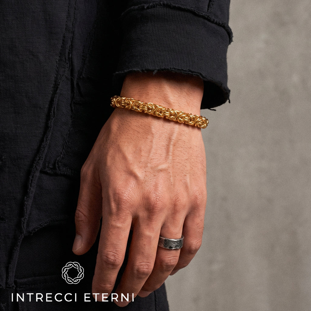 BRACCIALE INTRECCIO NETTUNO  GOLD