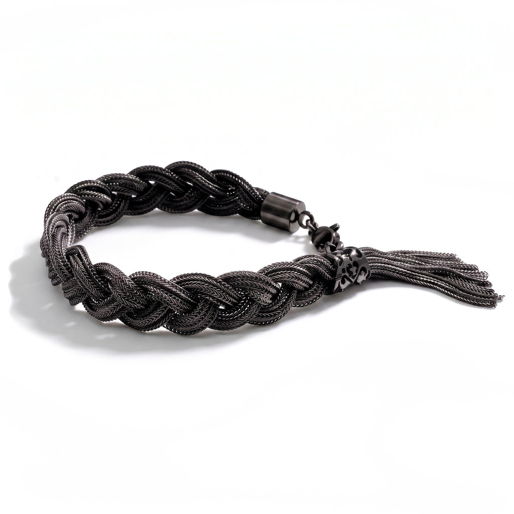 BRACCIALE INTRECCIO TITANO BLACK